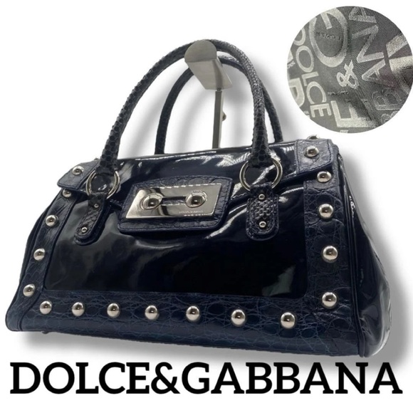 Dolce & Gabbana Black Studded Women's Bag - Picture 1 of 16